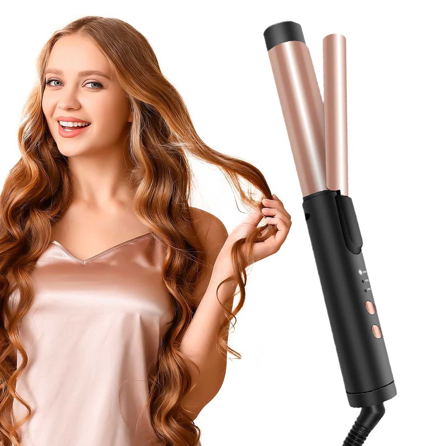 3 In 1 Ionic Hair Curler Straightener Professional Curling Iron Heated Hair Styling tool Anti-Scald Thermal iron Curl WandT251114