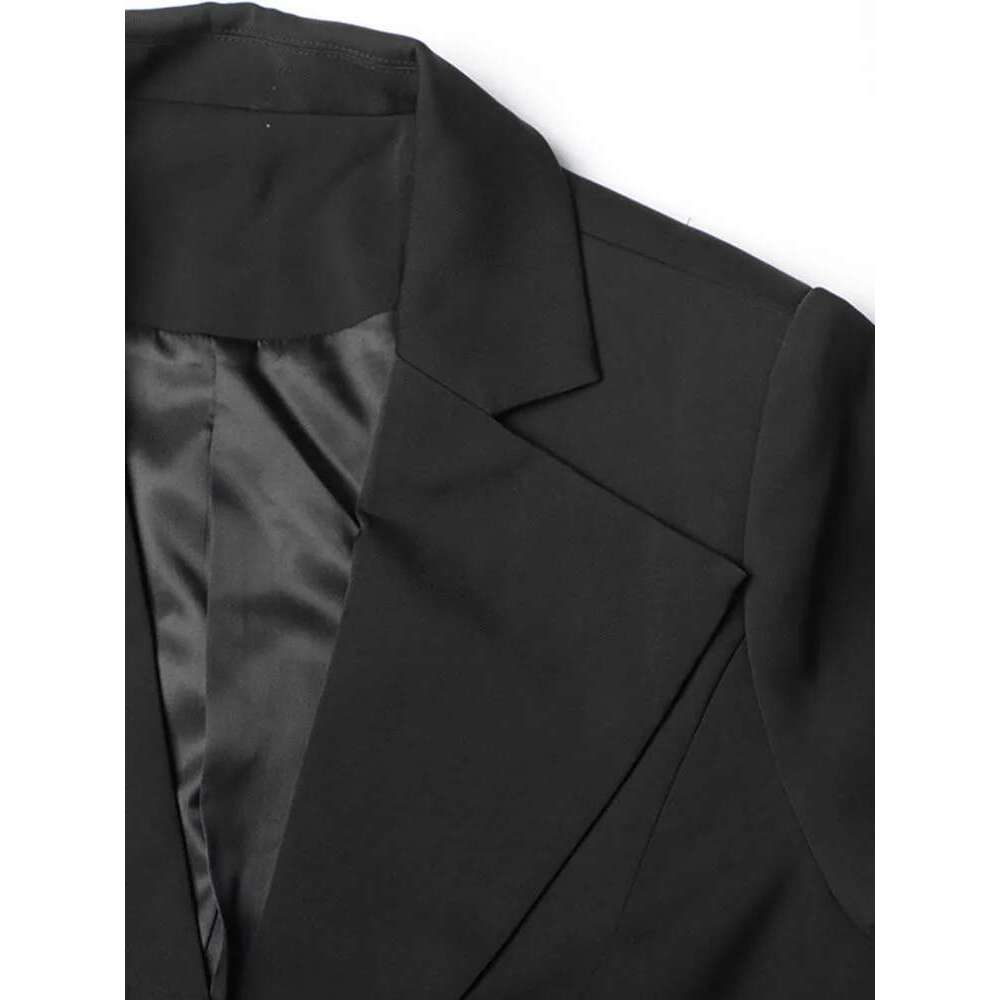 DEAT Fashion Trendy Women's Spliced Denim Belt Long Sleeves Coat 2024 Spring New Turn-Down Collar Buttons Jacket Female 7Ab010