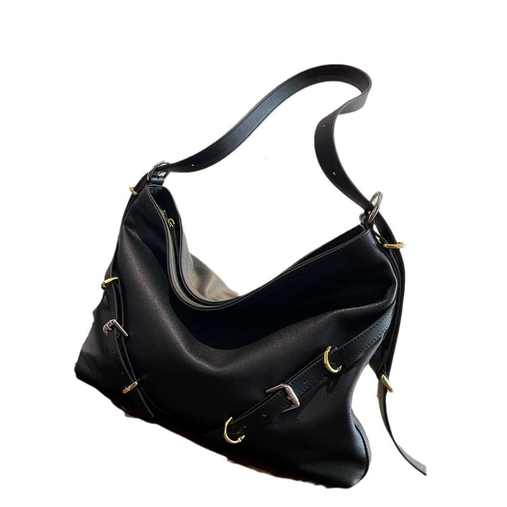 Women's Bags new tote spicy girl motorcycle, leather toe cover layer, armpit bag, single shoulder crossbody, commuting handbag, casual