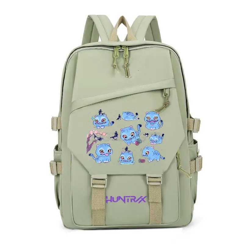 New Arrivals Student Casual Backpack KPop Demon Hunters Cat Derpy Print Cartoon School Bag Kids Fashion Large Capacity BackpacksW251113