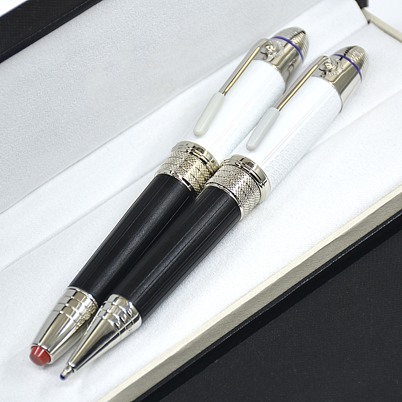 AAA quality white and Black Roller Ball Pen / ballpoint pen / Fountain pen business Office Stationery luxurys write ball pens for Christmas gifts
