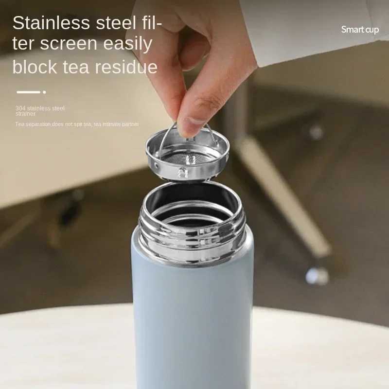 2025 Smart Display 304 Stainless Steel Thermos Cup Vacuum Water Cup for Men and Women Students High Value Office Cup C251114