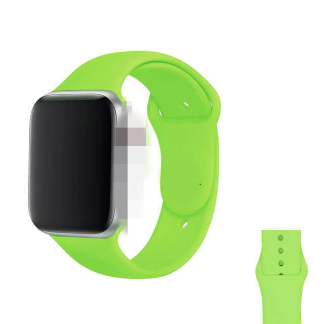 Suitable for Apple watch7654321 generation SE sports watch with silicone classic monochrome single buckle strap
