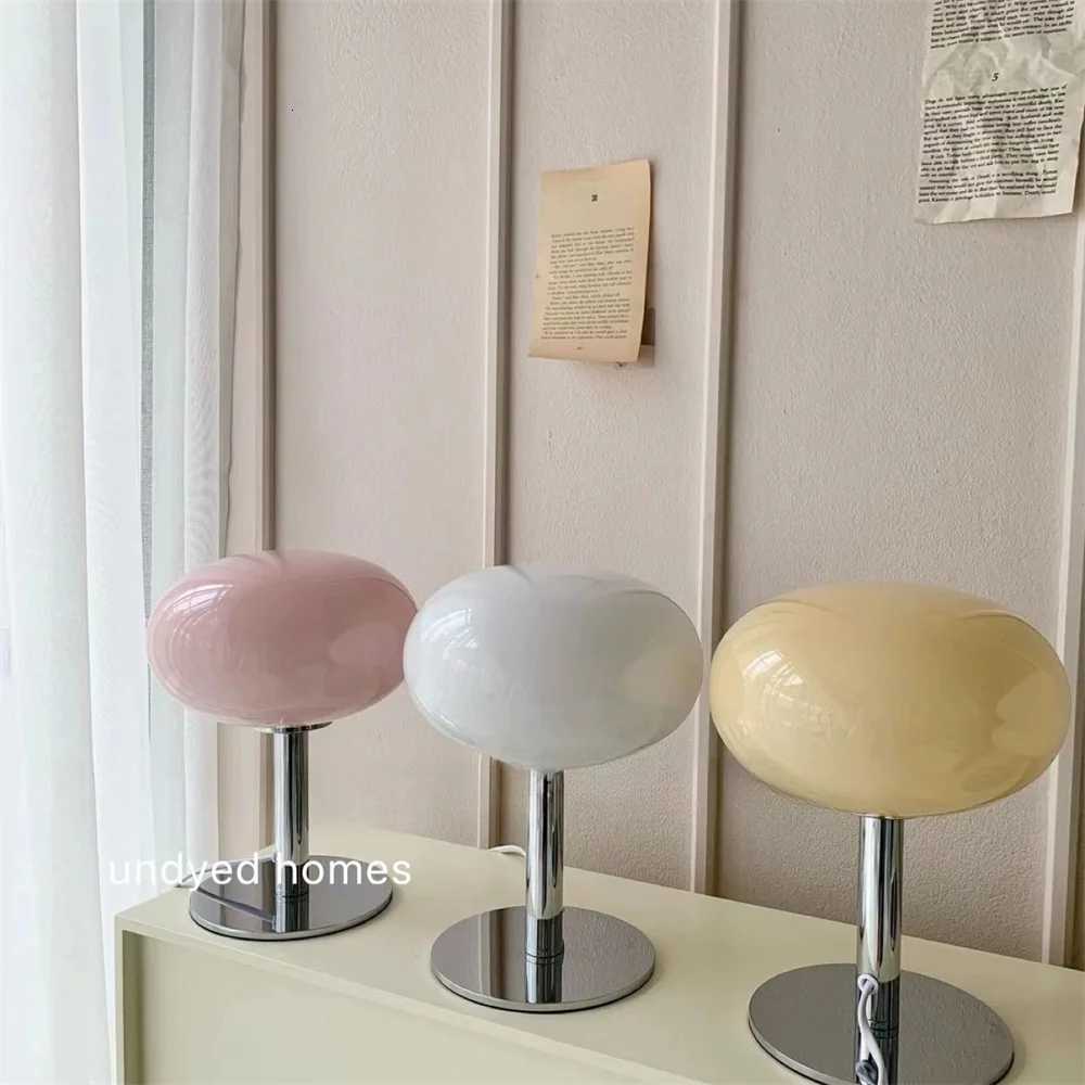 Lollipop Medieval Cream Glass Lamp Living Room Bedroom Study Simple Atmosphere Retro Glass Standing Lamp Home Decor M251114