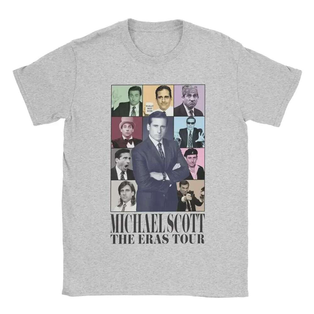 Michael Scott Eras Tour T Shirts The Office Funny Tees Short Sleeve Crew Neck Shirt Women Clothing