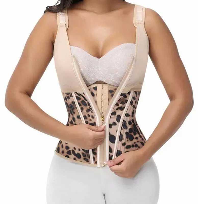 Purple Vest Faja Colombian Girdle High Compression Waist with Zipper Slimming Tummy Control Shapewear Body Shaper Corset W251114