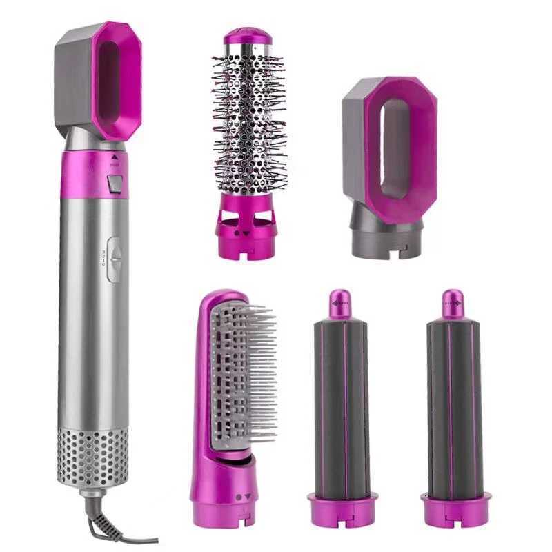 Five In One Hot Air Comb Automatic Curling Iron Dual Purpose Hair Styling Comb European Standard Hair DryerT251114