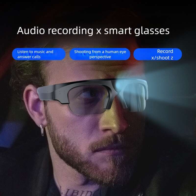 Famous brand intelligent designer Sunglasses photography and video Bluetooth black technology driving recorder sports riding glasses