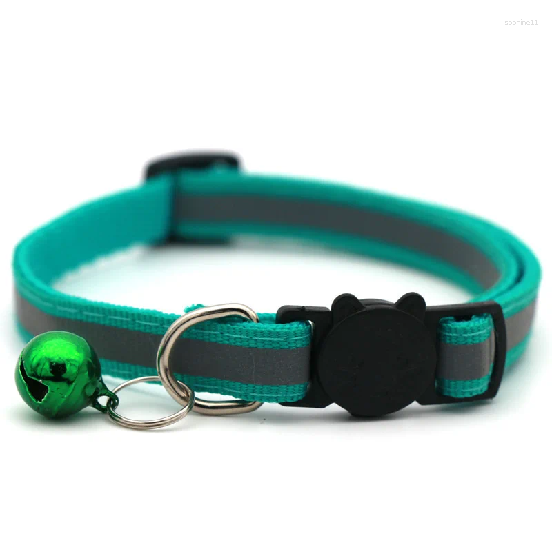 Update 100Pcs Pet Round Ears Cat Buckle Reflective Head Safety Separate Dog Bell Collar