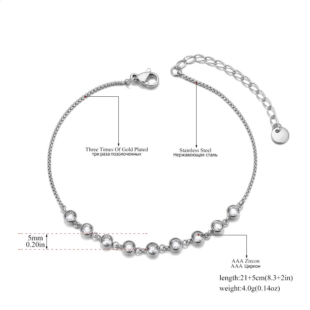 Lokaer Trendy 316L stainless steel 18K PVD gold-plated rhinestone zircon snake chain bracelet A24011 250408