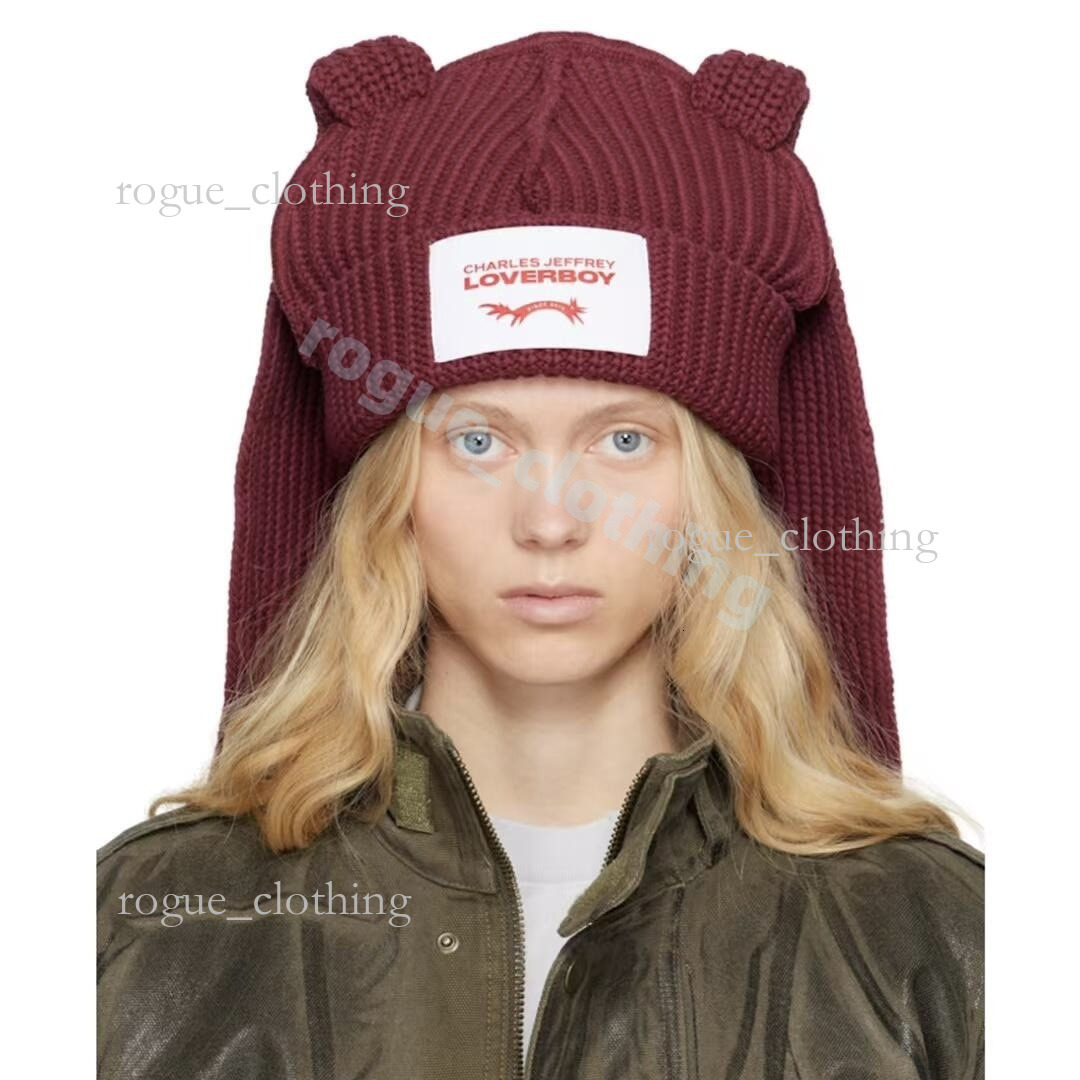 Loverboy Beanie 2025 Beanie/Skull Caps Street Children Hyunjin Hendery Same Beanies WAYV Leeknew Knitted Cat Ear Hat Fashion Cute Casual Headwear Lover Boy Hat dc5