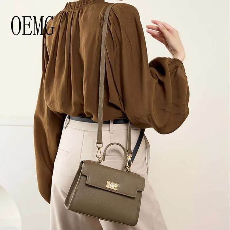 2025 New Style Popular All-Match Cowhide High-End Genuine Leather Kelly For Ladies Classic Mini Crossbody And Handheld Bag