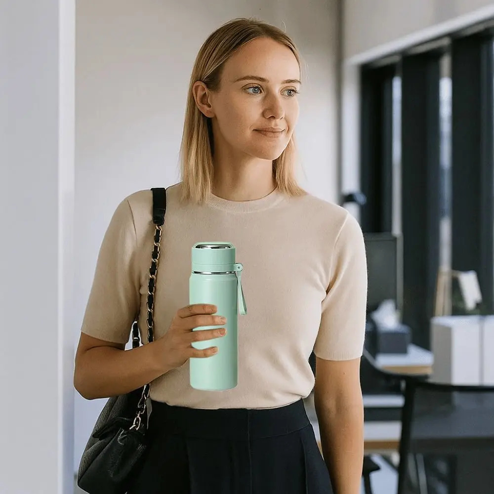 Ins Style 316 Stainless Steel Thermal Flask 500ml Leakproof Vacuum Cup Portable Insulated Water Bottle for Students 251107 W260226