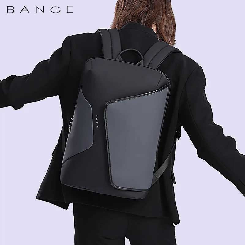 2024 BANGE Business Backpack Men Luxury Waterproof School Laptop Backpacks Travel Bag Aesthetic Backpack FashionW251113