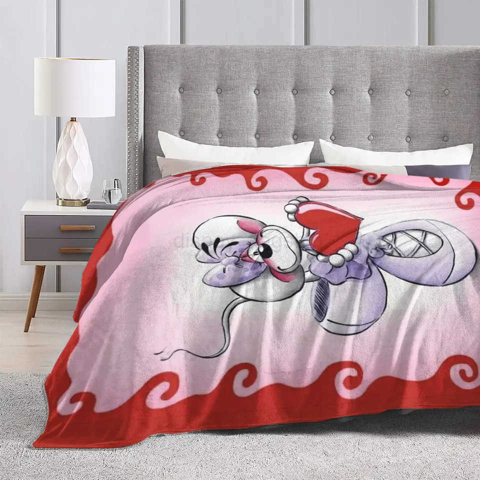 Disney Diddl Cartoon Red LOVE Blankets Quality Soft Throw Blanket Winter Travel Couch Bed Comfortable BedspreadXJ251114
