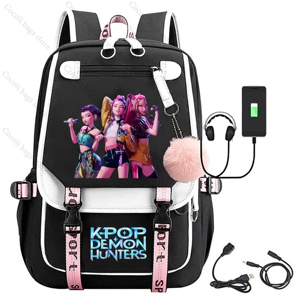 2025 KPop Demon Hunters Print Backpack Large Capacity School Bag Student Bag School Backpack Girls School BackpackW251113