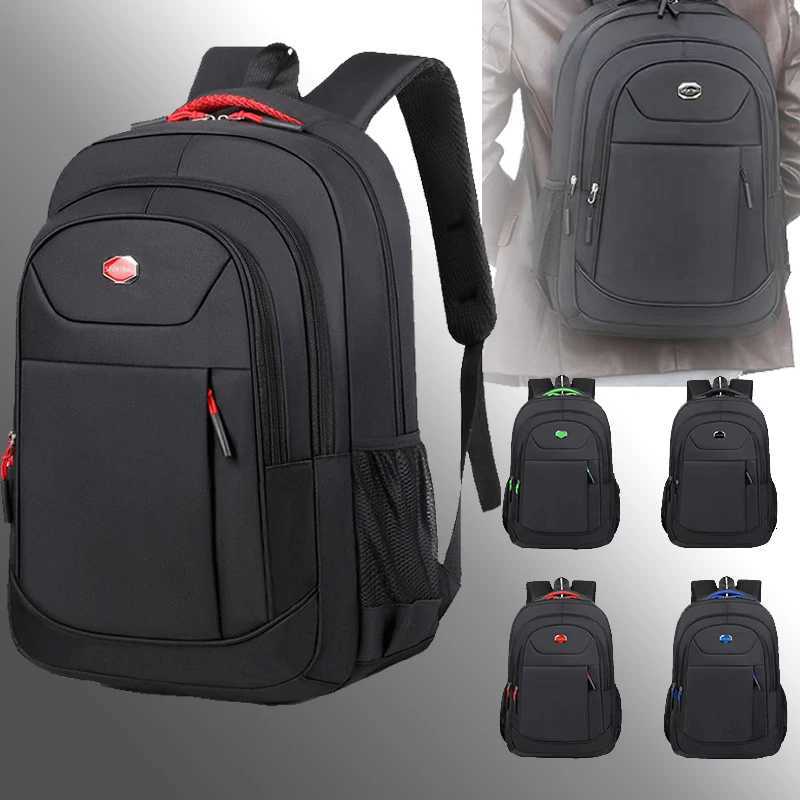 Mens double shoulder bag computer backpack travel business trip commuting tourism schoolbag student backpackW251113