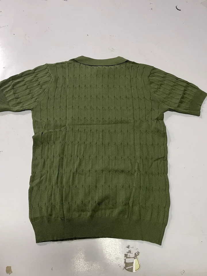 Fashionable and Korean Version Solid Color Slim Fit Ice Silk Polo Shirt Short Sleeved Mens Casual Lapel Base Shirt 250411