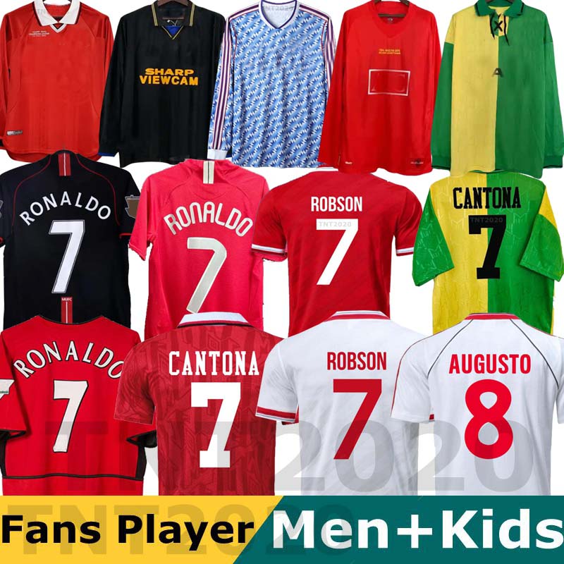 Soccer jersey final Retro 2002 football Giggs SCHOLES CANTONA Solskjaer KEANE 04 06 07 08 09 98 99 90 92 94 96 86 88 NISTELROOY KEANE ROBSON Rooney Solskjaer