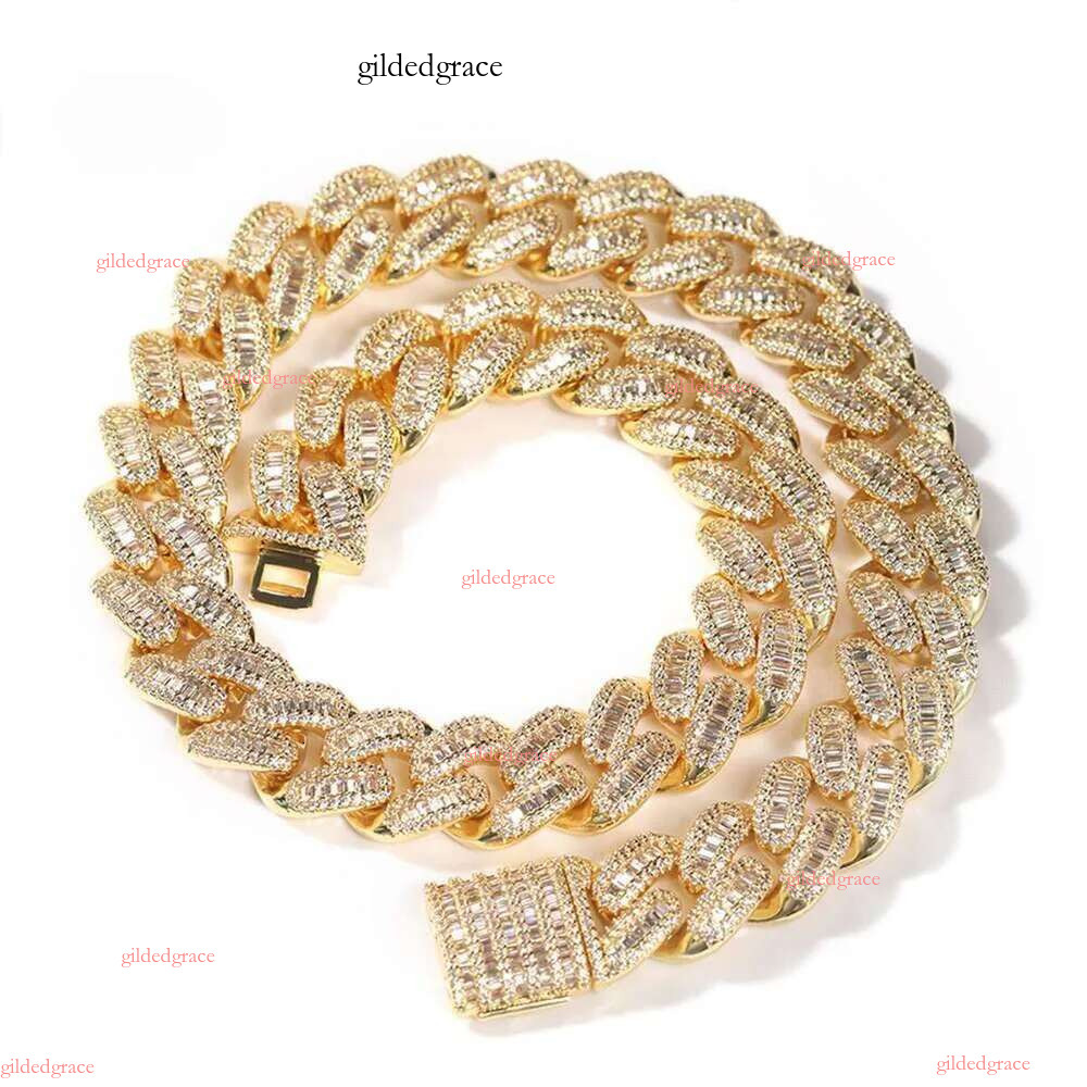 Fine jewelry Pendant Necklaces Choker Custom k Gold 24mm Miami Cuban Chain Necklace N39