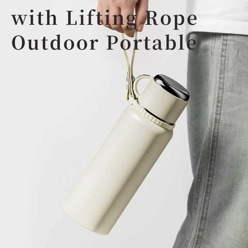 Stanless Steel Thermal Bottle with Tea FilterTemperature Display Insulated Bottles Outdoor Portable Vacuum Flasks 600-1000ML C251114