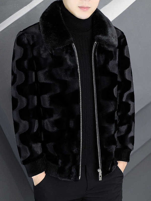 Fur man's new winter style lapel mink coat, full mink fur thick fur-lined jacket, men's coat
