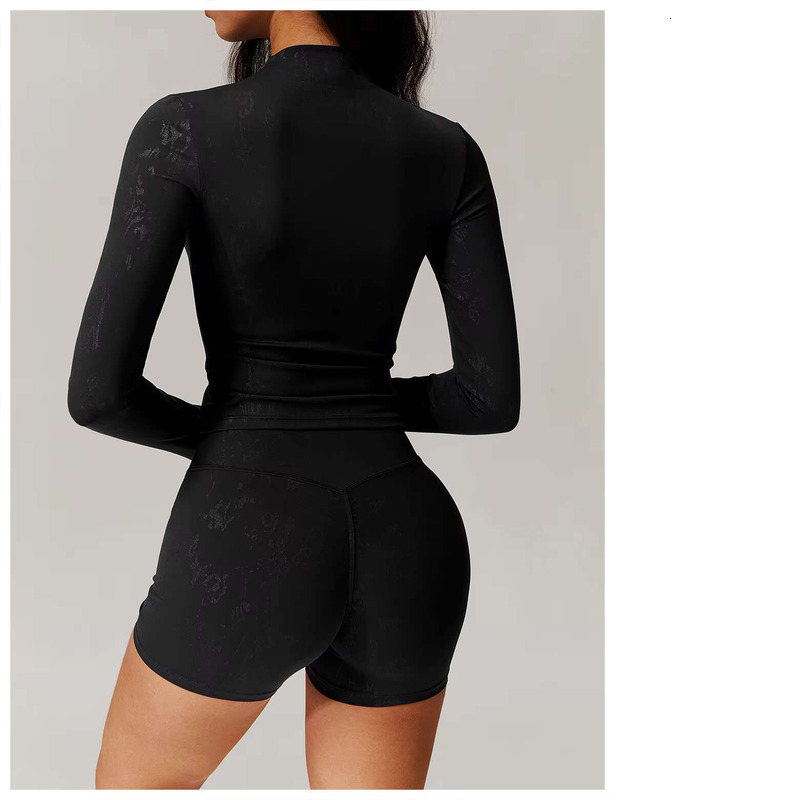 Printed Women's Outdoor Running Fiess Wear T-Shirt Long Sleeved Yoga Shirt Gym Push Up Sport Workout Top