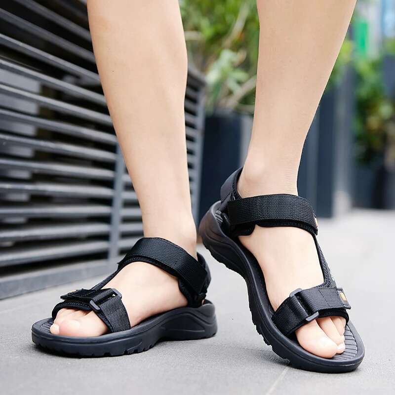 NEW Outdoor Wadable Sandals Man Arch Support Yoga Mat Insole hot Gladiator Open Toe Summer Beach Slippers Antiskid Durable Flat Men Shoe
