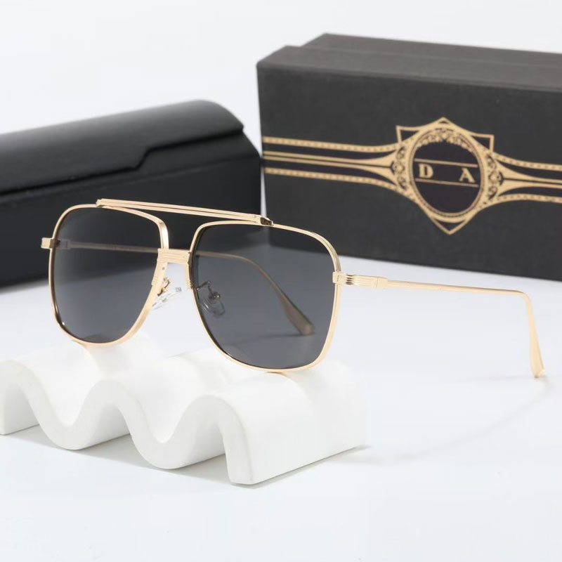 Luxury designer sunglasses for women Large frame sunglasses UV protection Exquisite flat lenses Fashionable men sunglasses Exquisite gift box