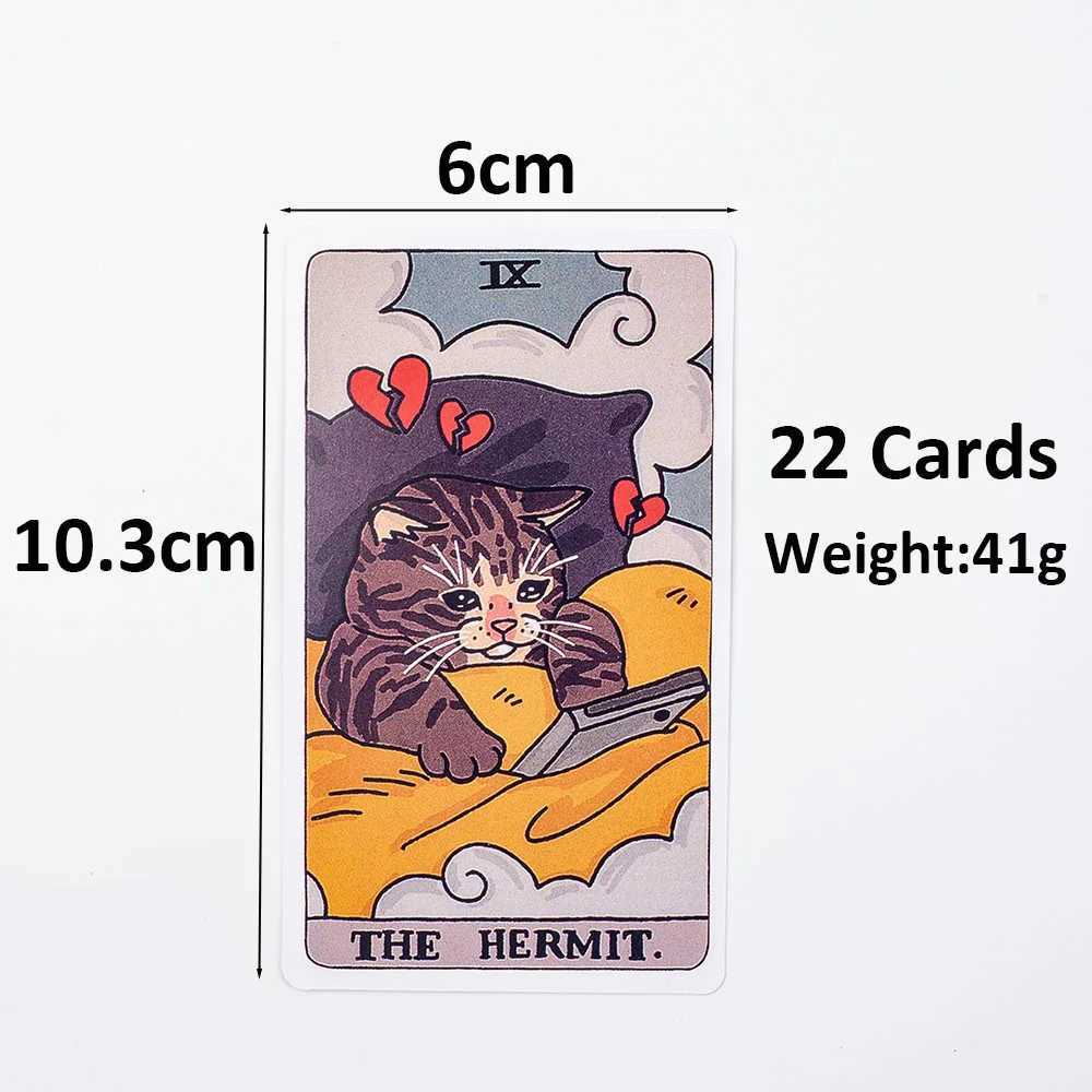 Cat Tarot Deck Funny Witchy Cat KAWaii Uwu 22 Major Arcana - Perfect for Family Gathering Divination Board Game 1036CM C251114
