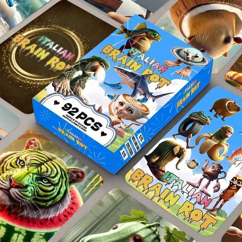 2025 new 92pcs Tralalero Tralala Kids Card Game Tungtung Sahur Brainrot Classic Collection CHIldren ParTY Birthday Gift C251114