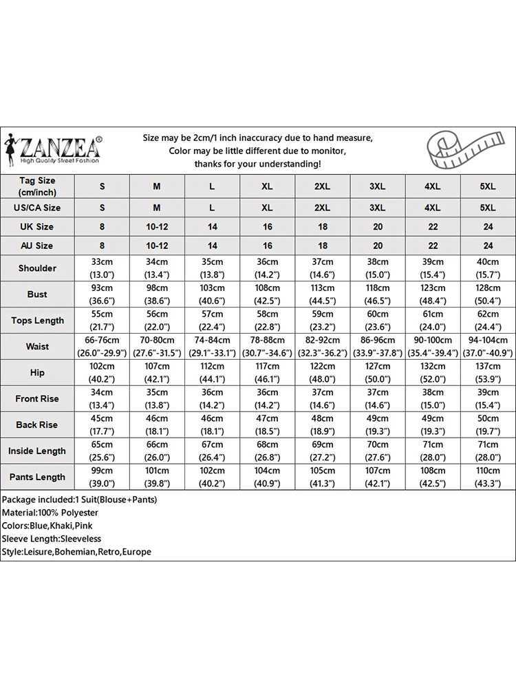 2025 ZANZEA Summer Cashless Shirt Wide Leg Pants Set Ele OL Matching Set 2-piece Womens Dress Casual Loose Mens SetXJ250414