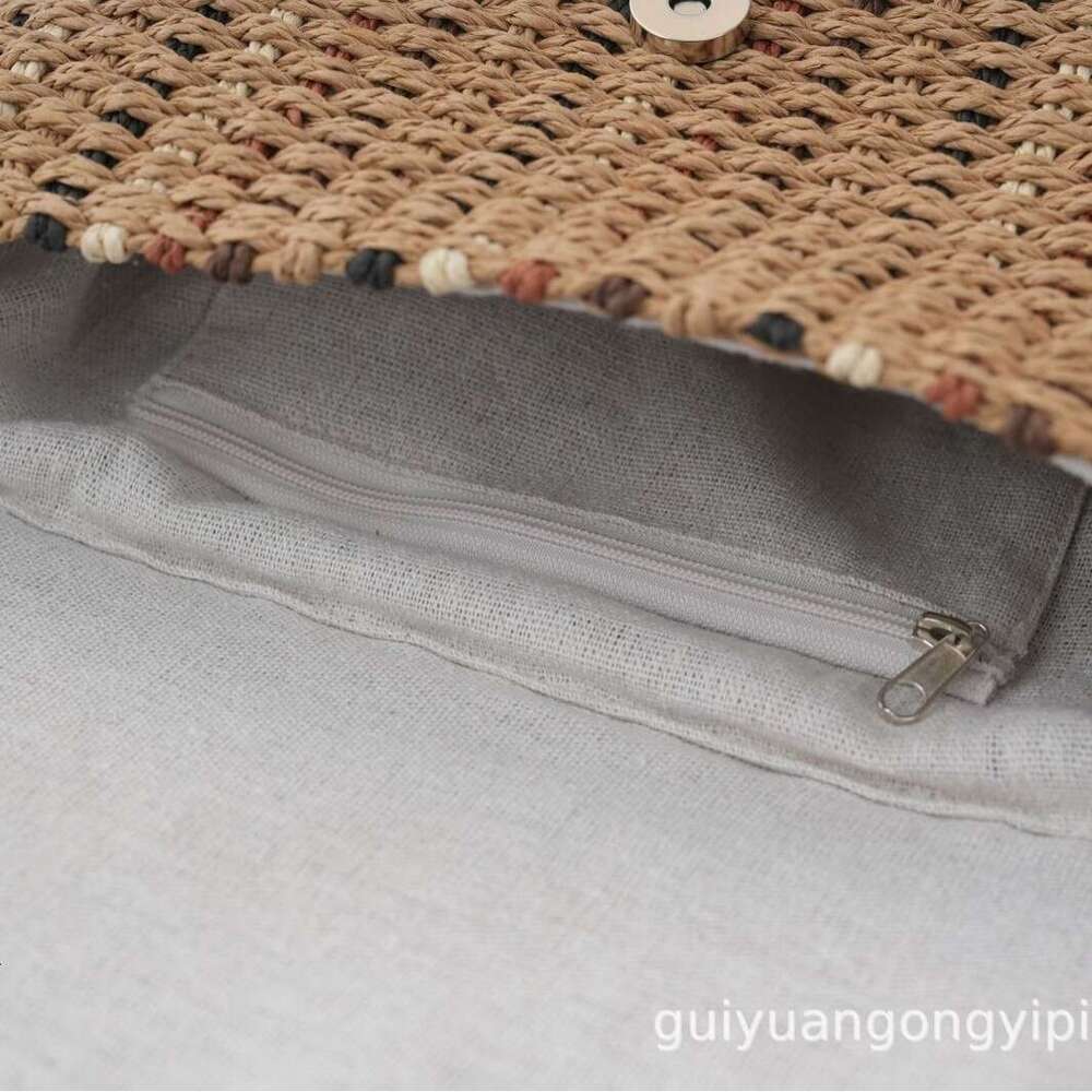 Handmade Beach Bag Versatile And High-End Crossbody Luli Grass Dopamine Hand Woven Summer Bag, Women's Beach Bag Kq2