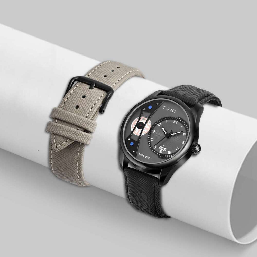 Simple Non-Mechanical Fashion Gift Box Business Manufacturer One-Piece Dropshipping Trendy Leather Strap Men's Watch