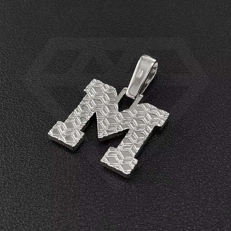 Custom Personalized Letters Hip-hop Sier Pendant Iced Out Moissanite Fine Jewelry with GRA Certificate