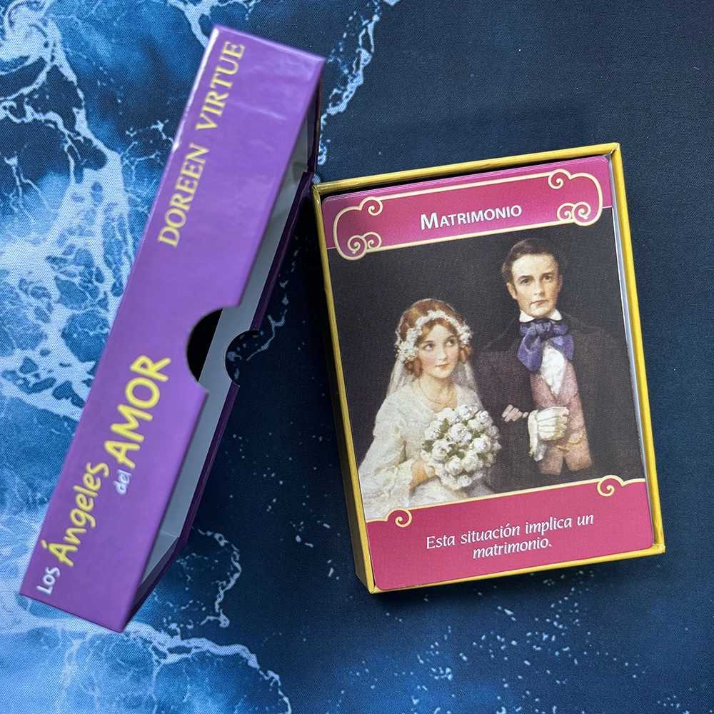 Nuevo Los ngeles del amor Cartas Orculo en Espaol Baraja de 44 cartas Gua en PDF Tamao grande 12x87cm C251114