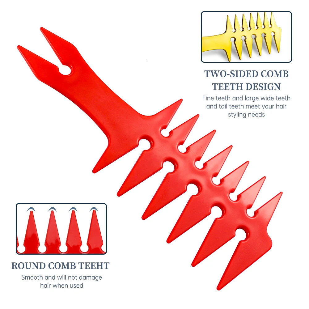 Men Oil Head Comb Hairdresser Haircut Wide Tooth Fork Comb Two-side Tooth Detangling Comb Salon Barber Hairdressing Tools 251111