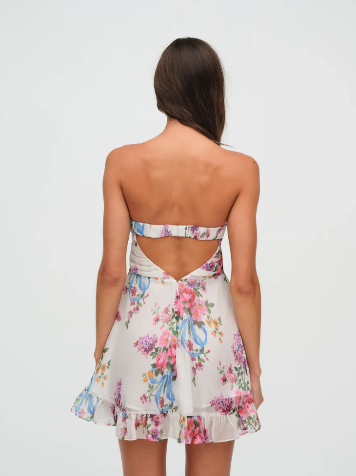 X4111Chic Foreign Trade Women's Dress Sexy Mesh Flower Skirt Ensemble