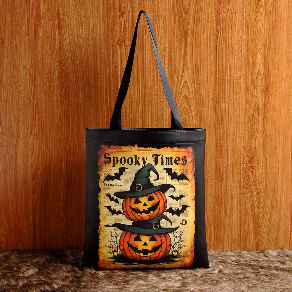 designer bag 2025 New Women's Halloween Color Contrasting Personalized Printed Underarm Bag Style