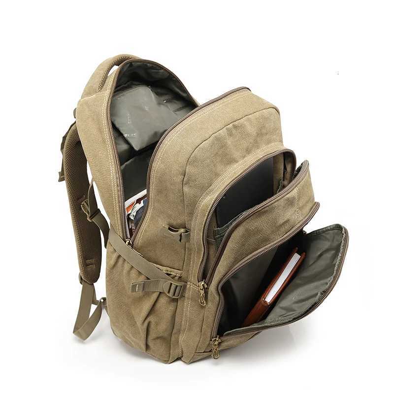 Vintage Canvas 173/156 inch Laptop Backpack Zipper Rucksacks Travel Shoulder Mochila Notebook Schoolbags College School BagsW251113
