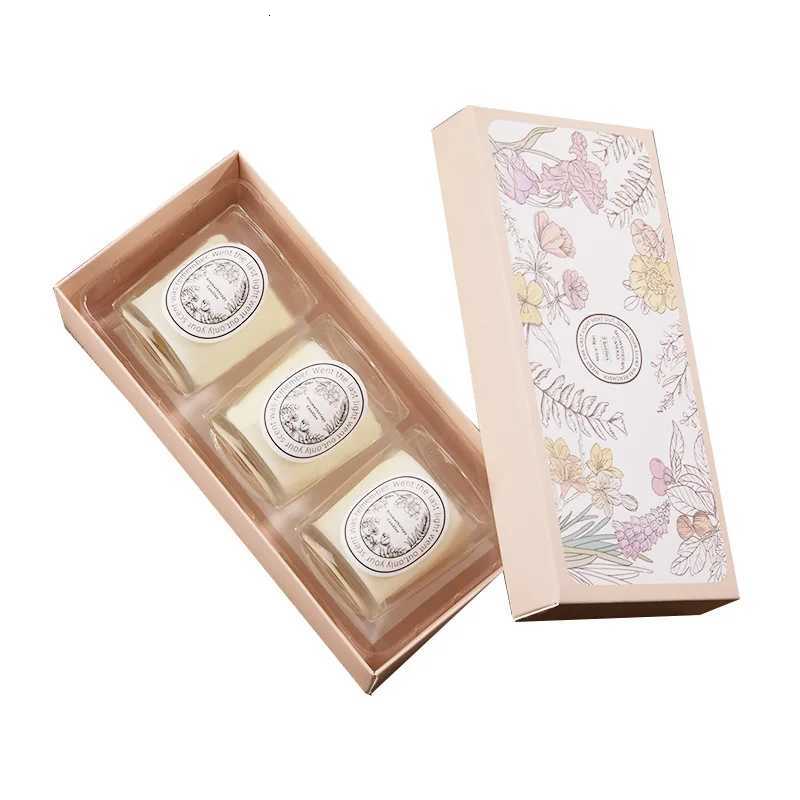 Fragrant Candle Gift Box Set Three Equipment Rantic Smokeless Fragrance He Soy Soya H251114