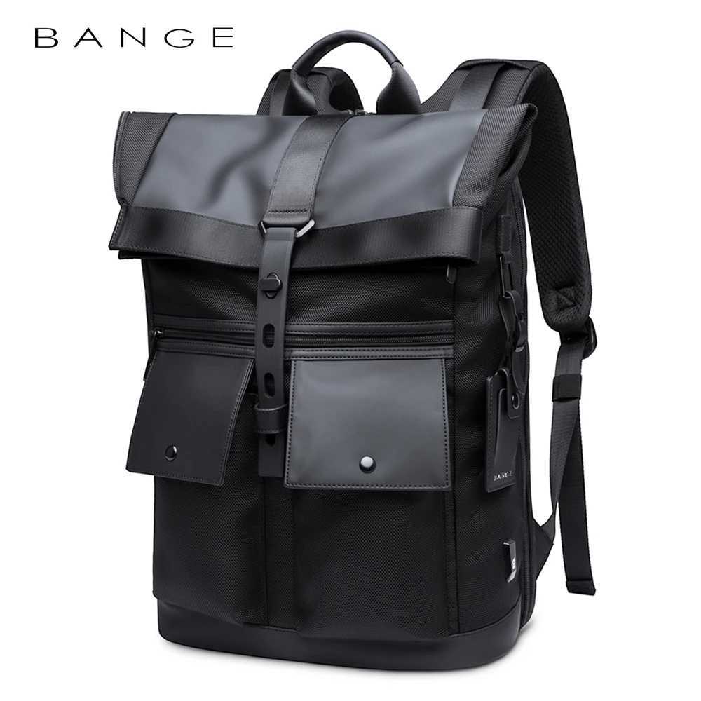 Bange Casual Men Anti Theft Backpack 156 inch Multifunctional Waterproof Backpacks Daily Travel Bag School Rucksack With BeltW251113