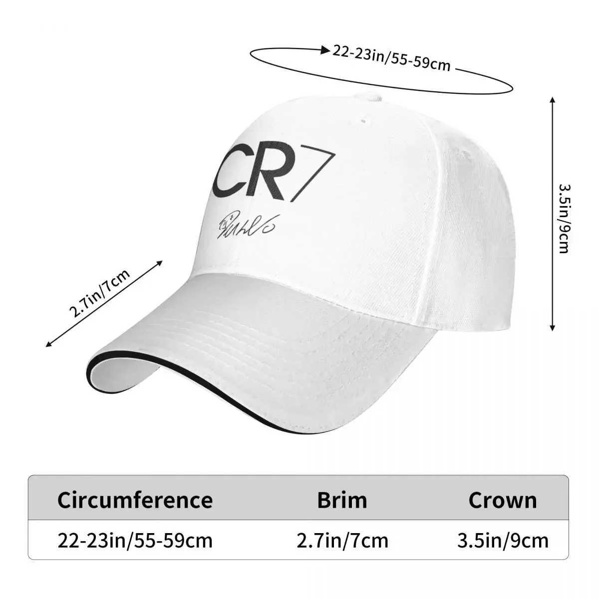 Cristiano Ronaldo CR7 baseball cap hip-hop beach cap unisex adjustable dad cap outdoor W250414