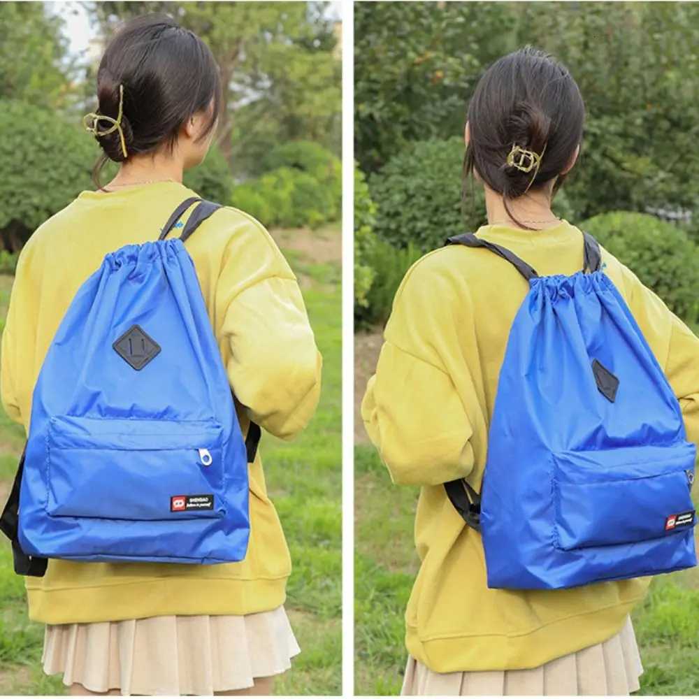 Waterproof School Bag Student Backpack Women Bags Backpack Travel Bag Large Capacity INS Fashion Drawstring BagW251113