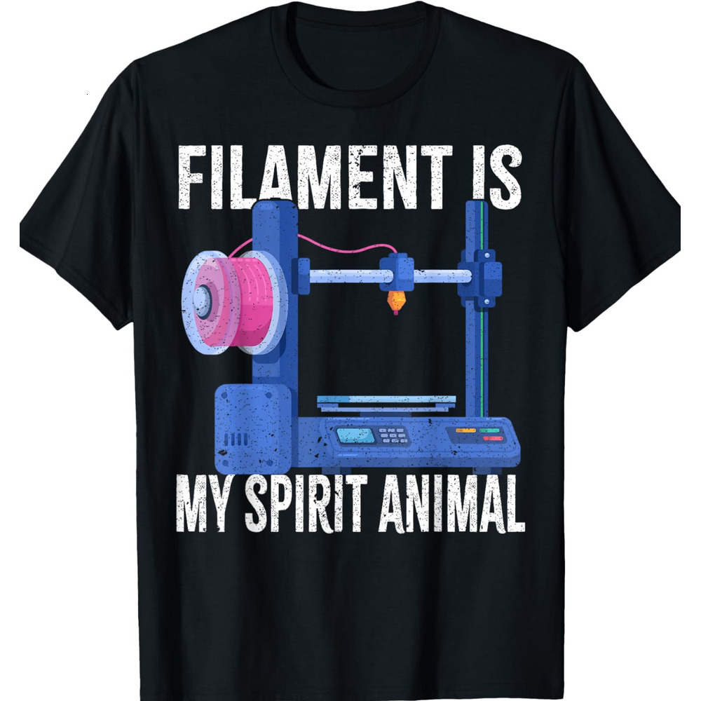 T shirt for Mens Filament Spirit Animal 3D Print Nerd Design Maker Graphic Tee Casual Tops Clothes Short sleeve cool
