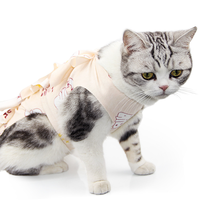 Cat Recovery Suit Breathable Cat Surgery Recovery Suit Onesies Female Kitty Castration Abdominal Wound Recovery Clothing Outfits