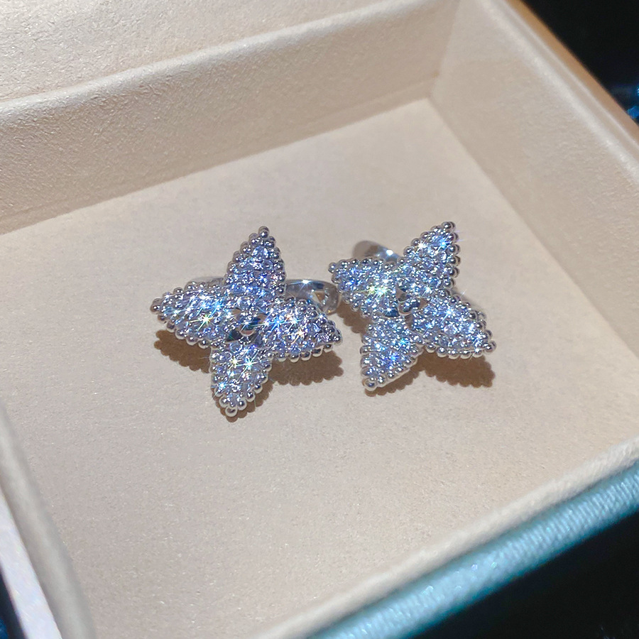 2025 New Zircon Star Exquisite Elegant Daily Commute Versatile Light Luxury High-end Feel Women's Earrings - view 7