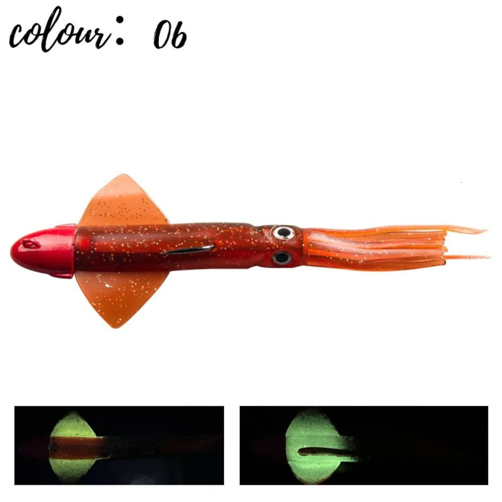 120g/200g hook illuminated soft rubber fishing bait 250414