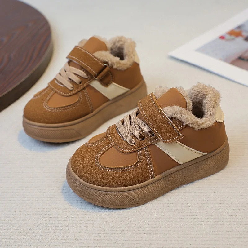Size 22-31 Kids Casual Shoes for Boys Girls Cotton-padded Warm Thermal Classic Fashion Autumn Winter Anti-skid Children Flats C260130