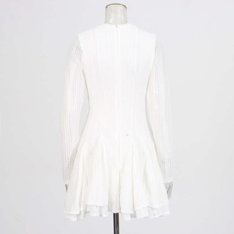 Designer Trendy Solid Color Women's Short Dress with Flirty Ruffle Edges and Comfortable Fit